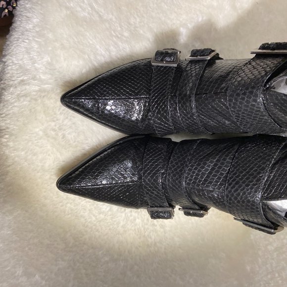 LEATHER  ANKLE BOOTS - zara - Picture 5 of 15